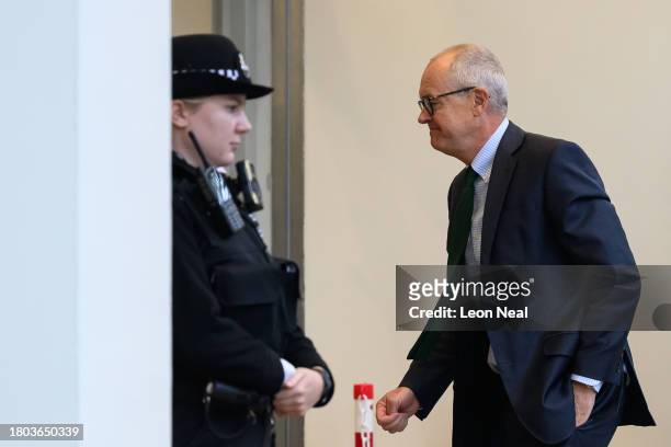 Former Chief Scientific Advisor Patrick Vallance arrives before his appearance at the Covid Inquiry on November 20, 2023 in London, England. The UK's...