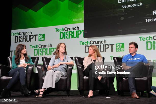 Halle Tecco, Dr. Katherine Pollard, Elli Kaplan and Eric Douglas attend Day 3 of TechCrunch Disrupt SF 2013 at San Francisco Design Center on...