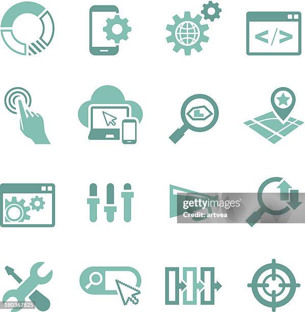seo icon set - better world stock illustrations