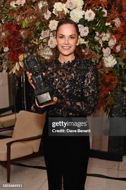 Ruth Wilson, winner of the Editor's Award, poses at The 67th Evening Standard Theatre Awards at Claridge's Hotel on November 19, 2023 in London,...