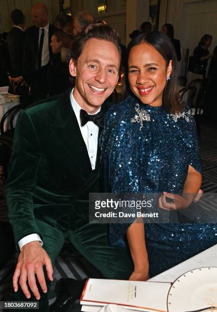 Tom Hiddleston and Zawe Ashton attend The 67th Evening Standard Theatre Awards at Claridge's Hotel on November 19, 2023 in London, England.