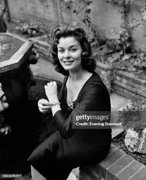 British actress Anne Heywood wearing a Rolex watch at the International Watch and Jewellery Fair in London, September 26th 1956.