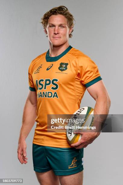 Michael Hooper poses during an Australian Men's Rugby Sevens Portrait Session on November 20, 2023 in Sydney, Australia.