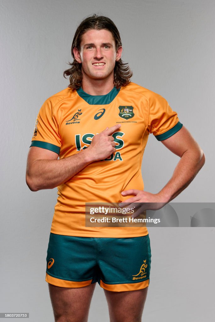 Michael Rein Rugby Michael Icely poses during an Australian Men's Rugby Sevens Portrait ...