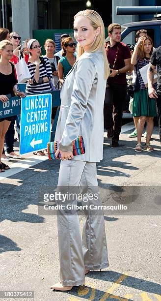 Actress Candice Accola attends 2014 Mercedes-Benz Fashion Week during day 7 on September 11, 2013 in New York City.