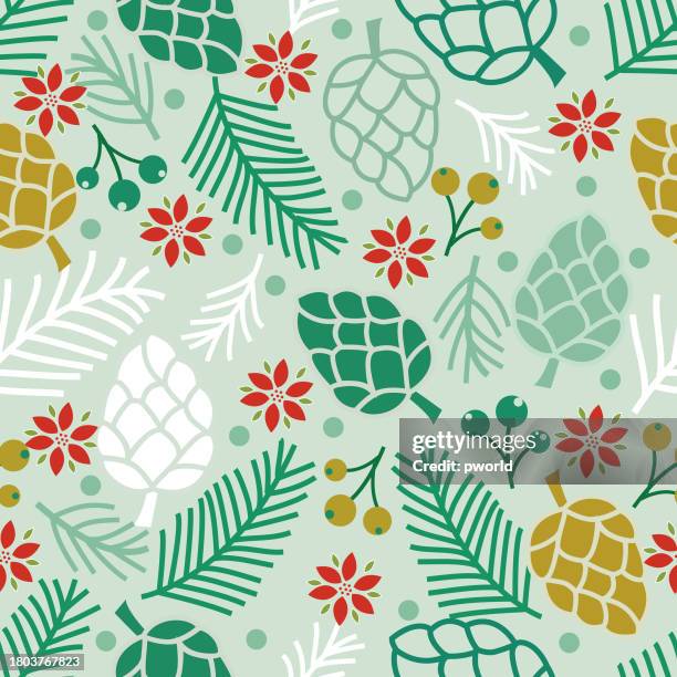 christmas seamless pattern . - christmas seamless pattern stock illustrations