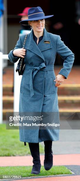 Zara Tindall attends day 2 of the November Meeting at Cheltenham Racecourse on November 18, 2023 in Cheltenham, England. It was announced today,...
