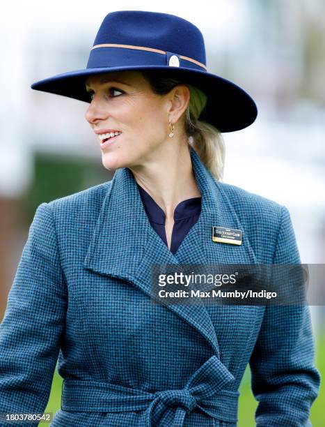 Zara Tindall attends day 2 of the November Meeting at Cheltenham Racecourse on November 18, 2023 in Cheltenham, England. It was announced today,...