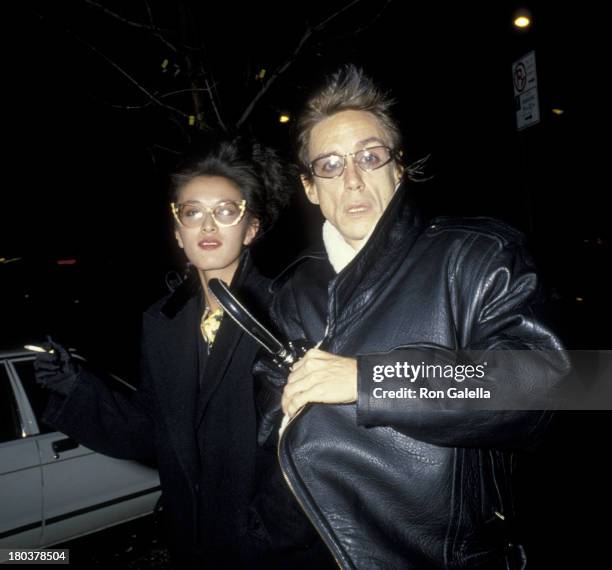 Iggy Pop and wife Suchi Asano attend Thanksgiving Dinner on November 28, 1985 at the China Club in New York City.