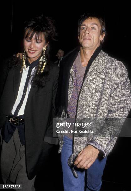 Iggy Pop and wife Suchi Asano attend Bob Dylan Party on November 13, 1985 at the Whintey Museum in New York City.