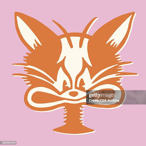 scared cat - retro cat vector stock illustrations