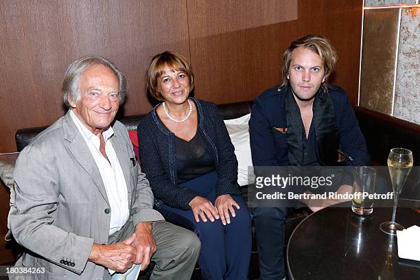 Jury Members Philippe Tesson, Director of Communications of the Pershing Hall Eva Essayag and Florient Zeller attend 'Pershing Hall Price', Price of...