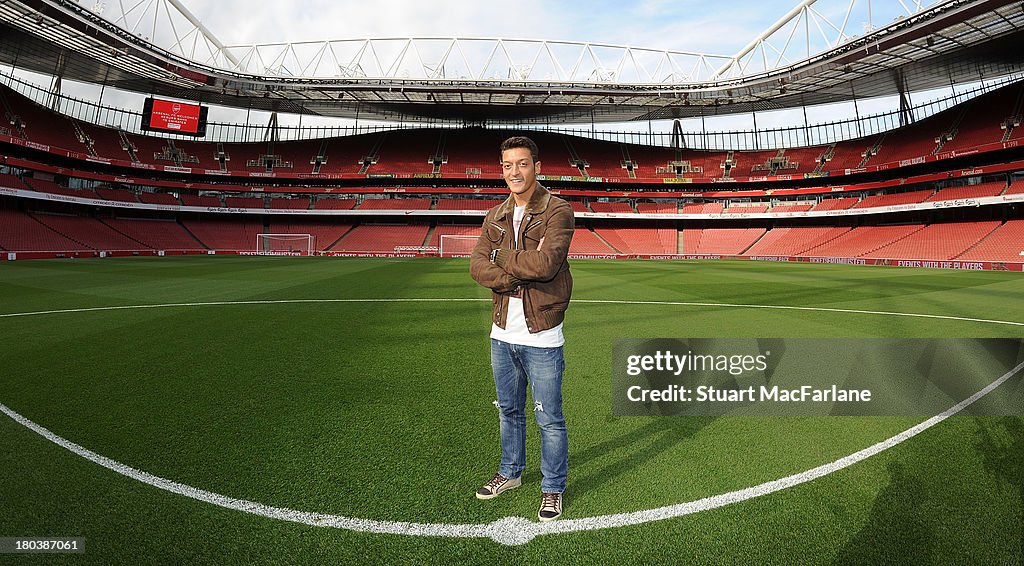 Arsenal FC New Signing Mesut Ozil Visits the Emirates Stadium