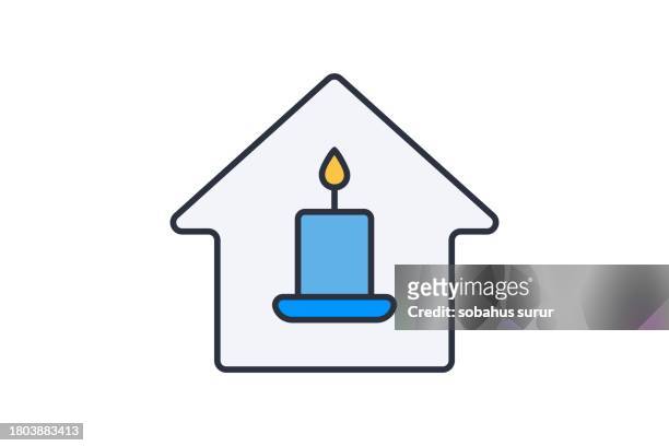 candle house icon icon related to