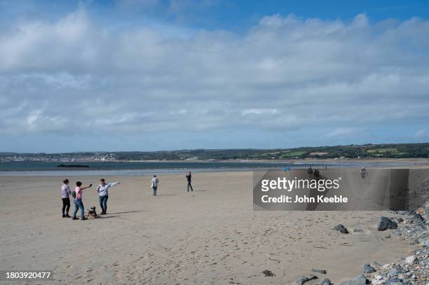 General view of Marazion beach on September 18, 2023 in Marazion, Cornwall, England.
