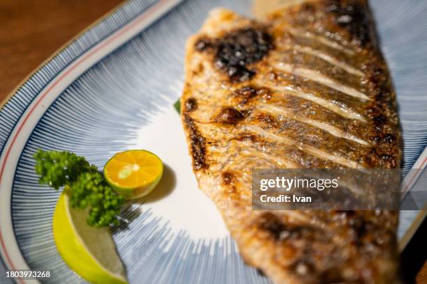 burikama shioyaki teriyaki , japanese grilled fish - january 2021 stock pictures, royalty-free photos & images