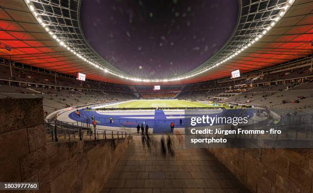 Overview Berlin Olympic Stadium Berlin Olympic Stadium European Championship final venue 2024 Euro before an international friendly match between...