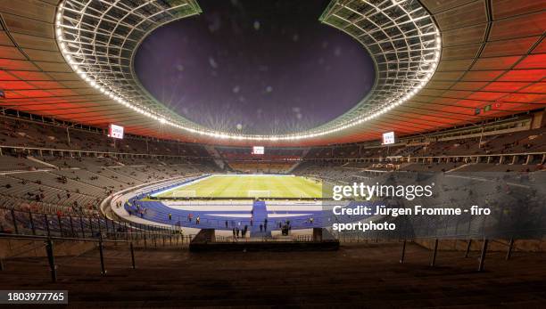 Overview Berlin Olympic Stadium Berlin Olympic Stadium European Championship final venue 2024 Euro before an international friendly match between...