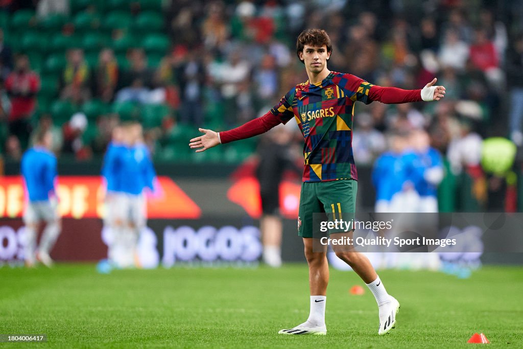 Joao Felix of Portugal reacts during de warm up prior to the UEFA News  Photo - Getty Images