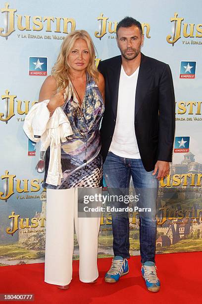 Cristina Tarrega and Mami Quevedo attend 'Justin and the knights of valour' premiere at Kinepolis cinema on September 12, 2013 in Madrid, Spain.