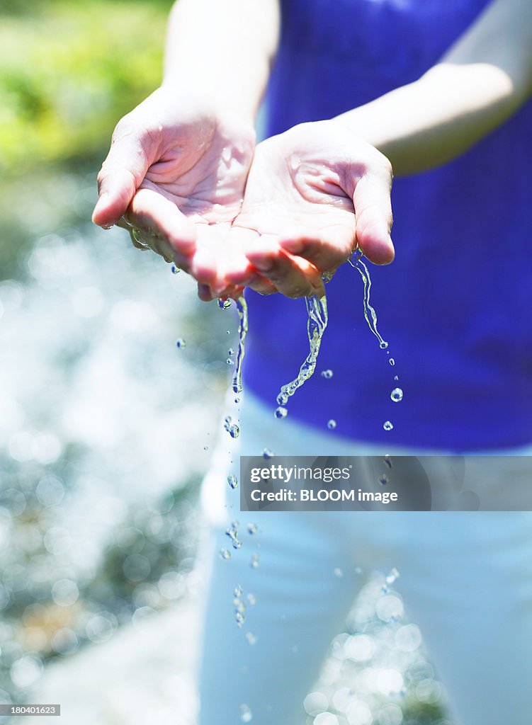 Holding Water In Cupped Hands