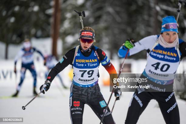 Selina Grotian of Germany in action competes during the Women 15 km Individual at the BMW IBU World Cup Biathlon Oestersund on November 26, 2023 in...