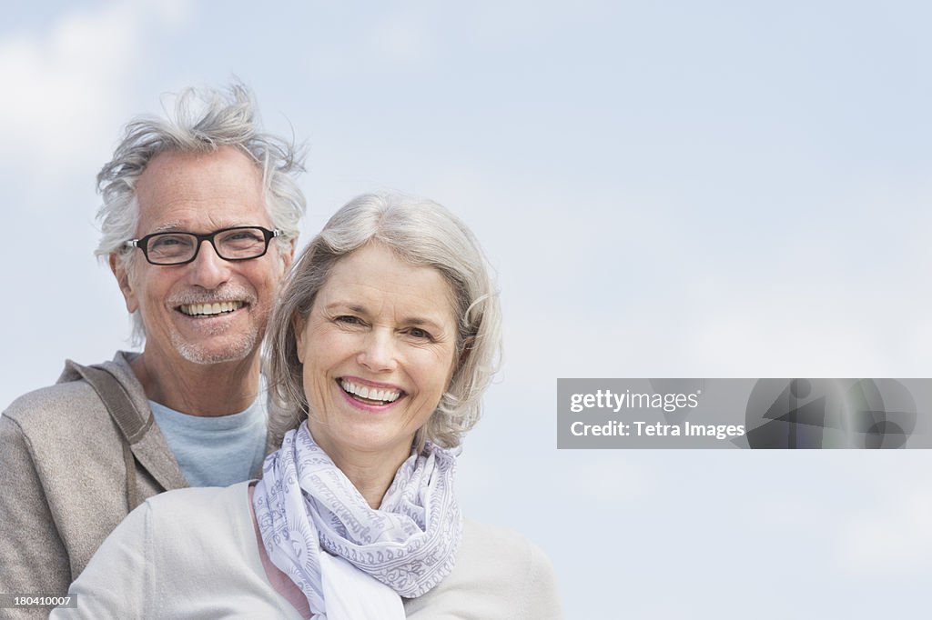 USA, New Jersey, Jersey City, Portrait of senior smiling outdoors