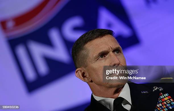 Defense Intelligence Agency Director Lt. Gen. Michael Flynn speaks at the Intelligence and National Security Alliance's Intelligence Community Summit...