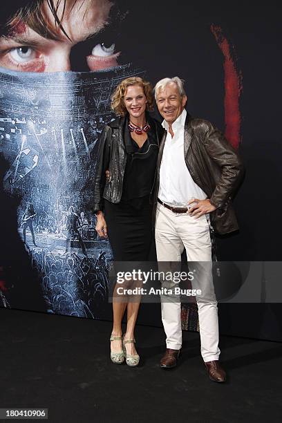 Alexandra Rohleder and Jo Groebel attend the 'Metallica - Through The Never' German premiere at Cinestar Sonycenter on September 12, 2013 in Berlin,...