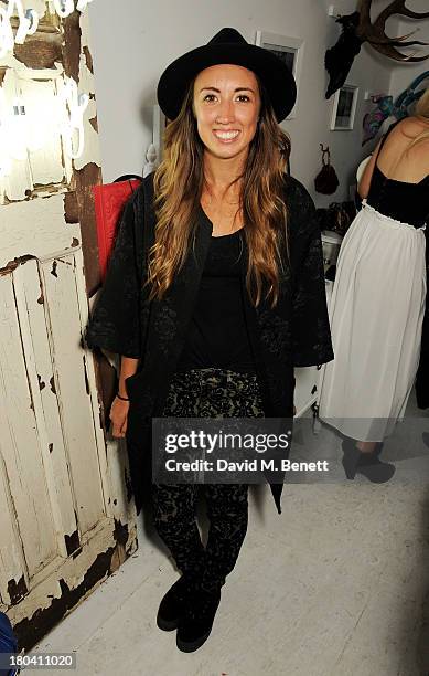 Harley Moon Kemp attends the Maison Triumph 2.0 launch party on Monmouth Street on September 12, 2013 in London, England.