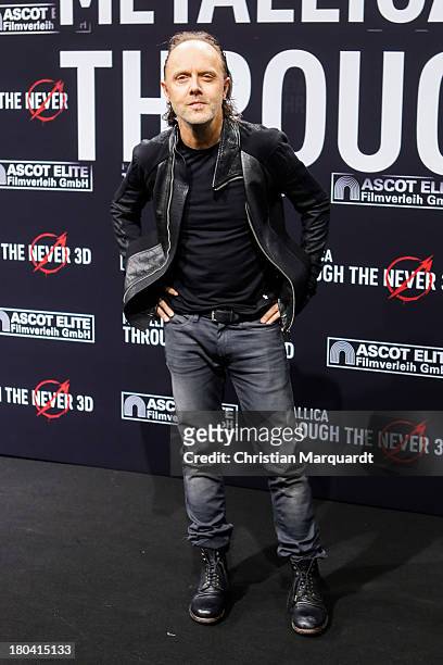 Lars Ulrich of Metallica attends the German premiere of 'Metallica - Through The Never' on September 12, 2013 in Berlin, Germany.