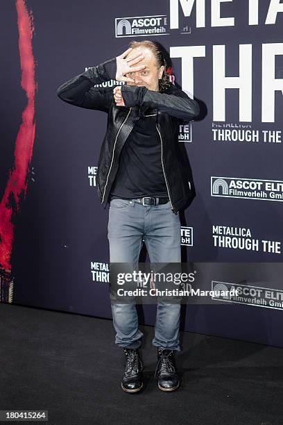 Lars Ulrich of Metallica attends the German premiere of 'Metallica - Through The Never' on September 12, 2013 in Berlin, Germany.