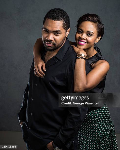 Director Tommy Oliver and Actress Sharon Leal of '1982' pose at the Guess Portrait Studio during 2013 Toronto International Film Festival on...