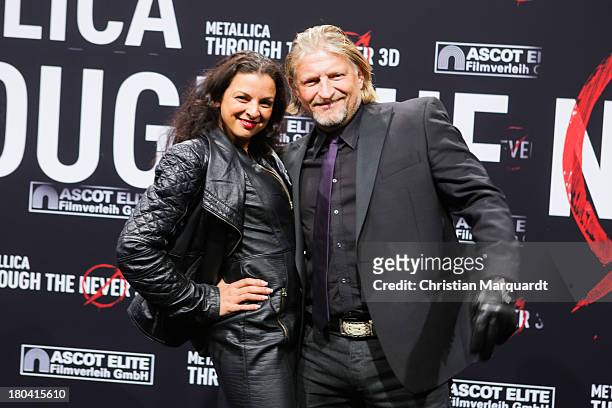 Frank Kessler and Leila Kessler attend the German premiere of 'Metallica - Through The Never' on on September 12, 2013 in Berlin, Germany.