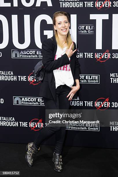 Marisa Duken attends the German premiere of 'Metallica - Through The Never' on September 12, 2013 in Berlin, Germany.