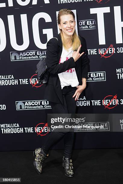 Marisa Duken attends the German premiere of 'Metallica - Through The Never' on September 12, 2013 in Berlin, Germany.