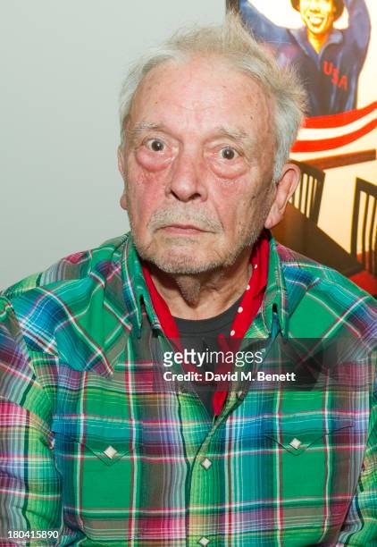 David Bailey attends the Bruce Weber x David Bailey by Nokia Lumia 1020 exhibition at the Nicholls & Clarke Building on September 12, 2013 in London,...