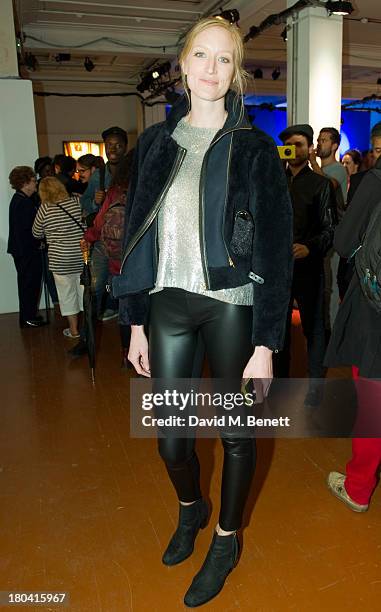 Jade Parfitt attends the Bruce Weber x David Bailey by Nokia Lumia 1020 exhibition at the Nicholls & Clarke Building on September 12, 2013 in London,...