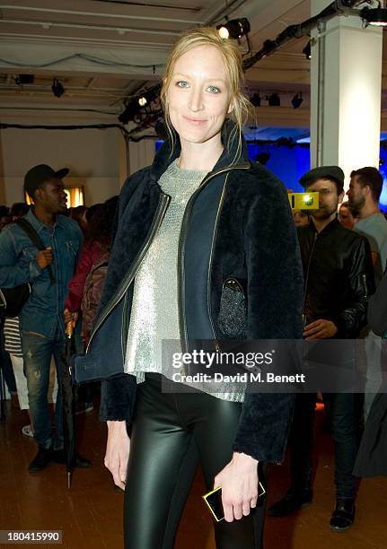 Jade Parfitt attends the Bruce Weber x David Bailey by Nokia Lumia 1020 exhibition at the Nicholls & Clarke Building on September 12, 2013 in London,...