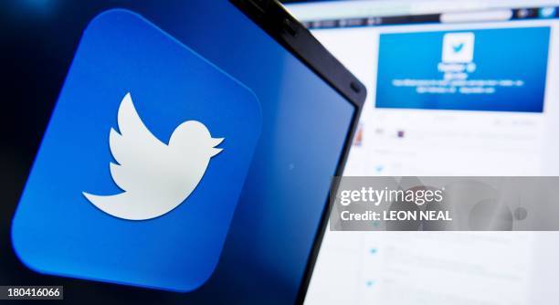 File photo dated September 11, 2013 shows the logo of the social networking website 'Twitter' displayed on a computer screen in London. The San...