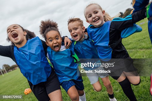 Winning Celebrations at Football Training Winning Celebrations at Football Training