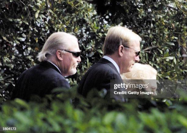 Actors Stacy and James Keach, with mother Mary Cain Peckham, arrive at the funeral of actor Stacy Keach Sr. At Forest Lawn Cemetary Hollywood Hills...