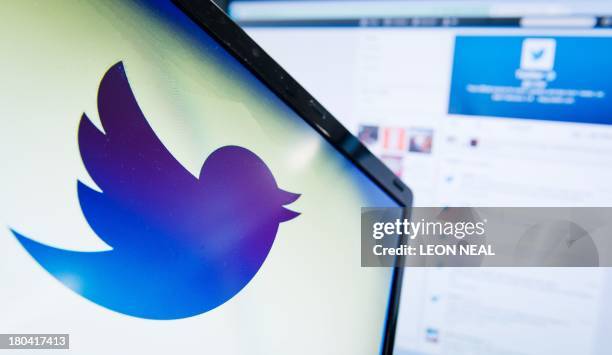 File photo dated September 11, 2013 shows the logo of the social networking website 'Twitter' displayed on a computer screen in London. The San...