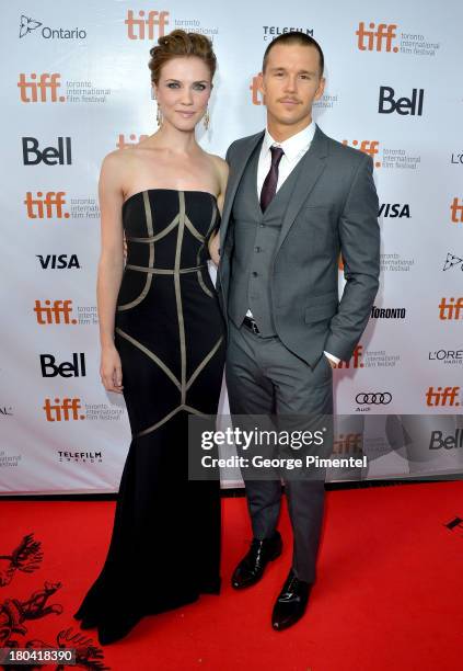 Actors Sara Canning and Ryan Kwanten arrive at "The Right Kind Of Wrong" Premiere during the 2013 Toronto International Film Festival at Roy Thomson...