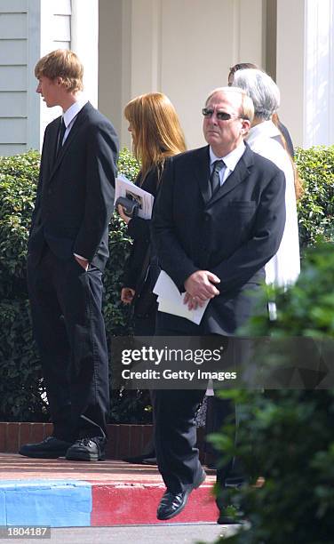 Actor James Keach and wife, actress Jane Seymour , arrive at the funeral of actor Stacy Keach Sr. At Forest Lawn Cemetary Hollywood Hills on February...
