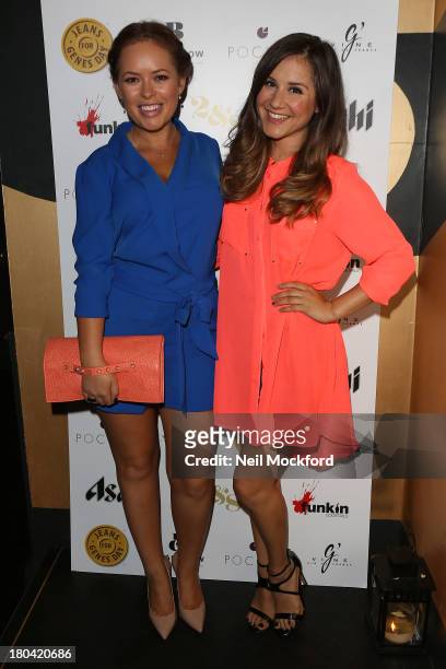Tanya Burr and Electra Formosa attends the Pocket London a/w 2013 Launch Event at Morton's Club on September 12, 2013 in London, England.