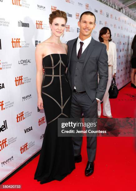 Actors Sara Canning and Ryan Kwanten arrive at "The Right Kind Of Wrong" Premiere during the 2013 Toronto International Film Festival at Roy Thomson...