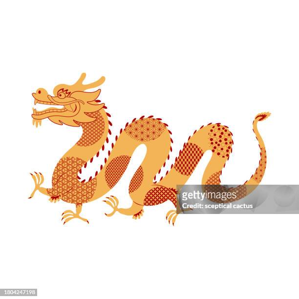 asian zodiac sign chinese dragon with