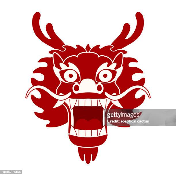 asian zodiac sign chinese dragon face