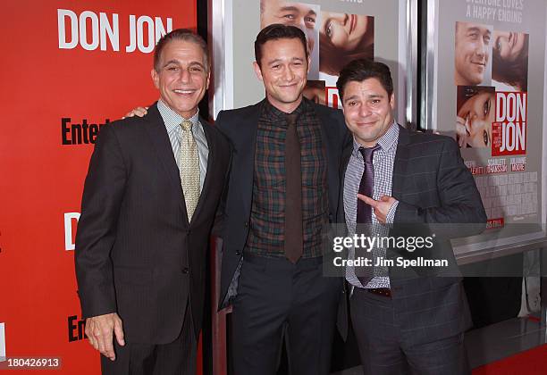 Actor Tony Danza, actor/director Joseph Gordon-Levitt and actor Jeremy Luke attend "Don Jon" New York Premiere at SVA Theater on September 12, 2013...